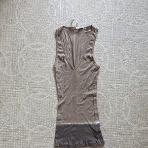 James Perse Taupe and Charcoal Tank Top